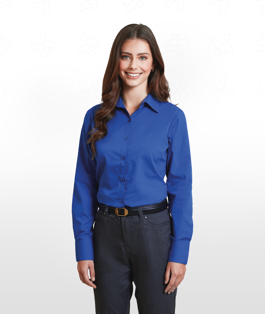 Women's Long Sleeve Poplin Blouse