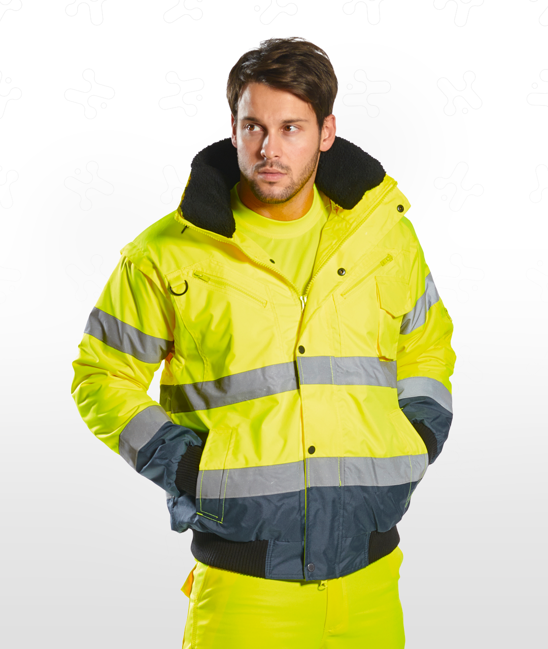 Hi-Vis Contrast Bomber Jacket (C465)